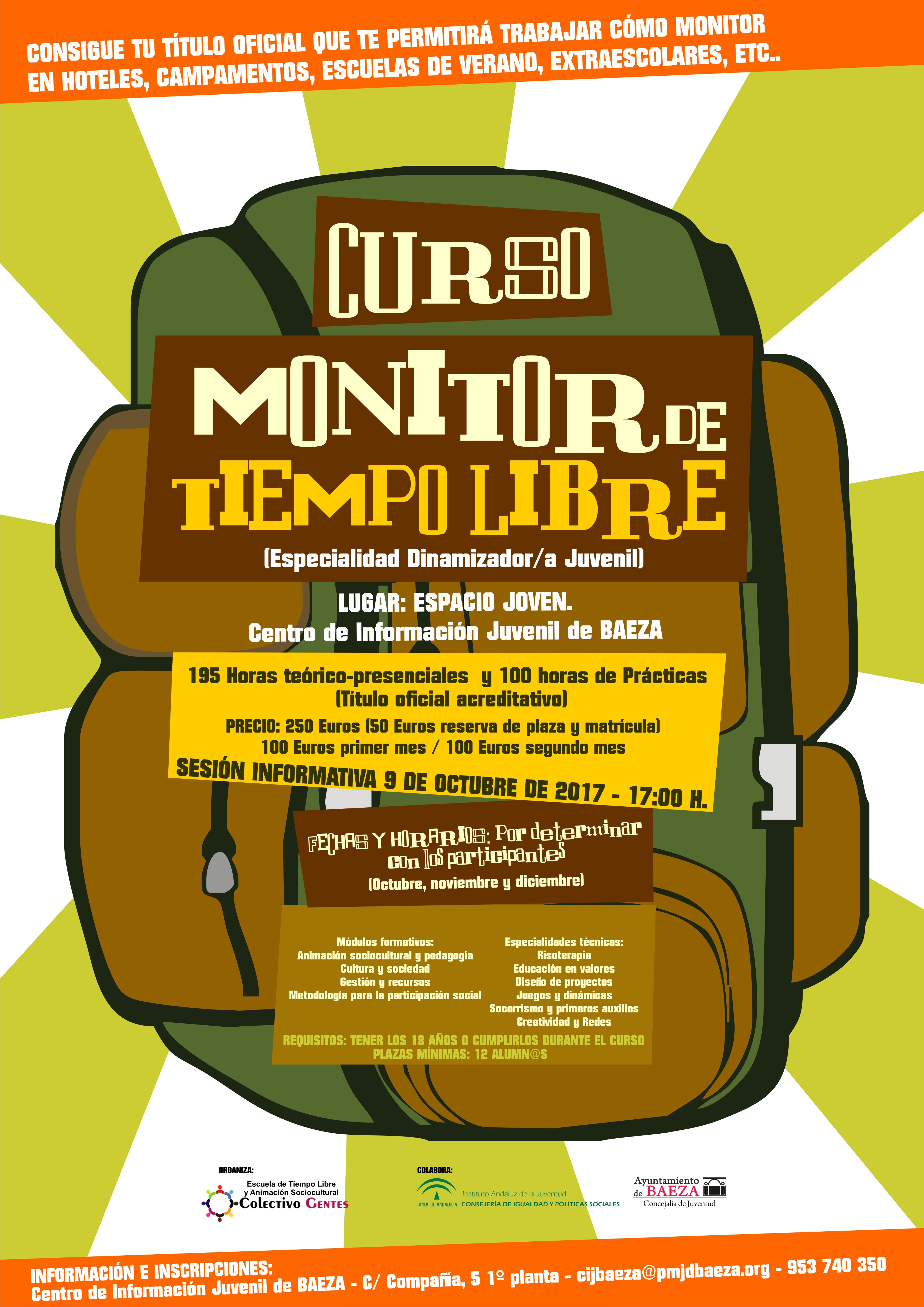 Curso Monitor/a de Tiempo Libre en Baeza